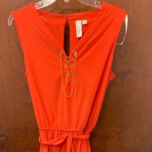 Emma Michelle red/orange romper.